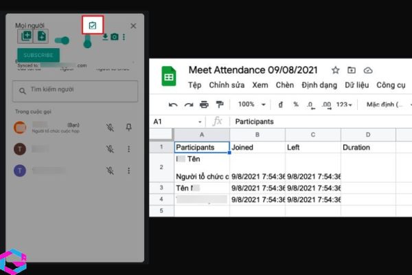 cách điểm danh trên Google Meet
