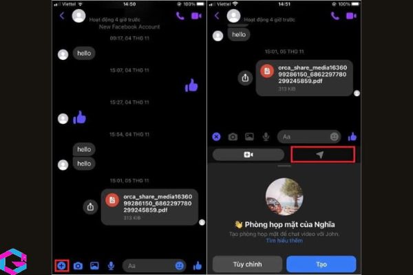 cách chia sẻ vị trí trên Messenger 