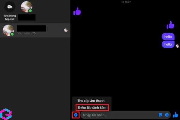 cách gửi file qua messenger