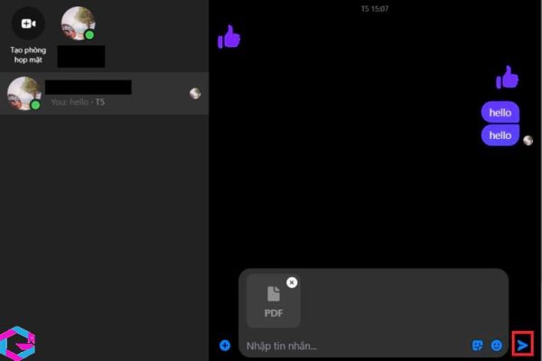 cách gửi file qua messenger