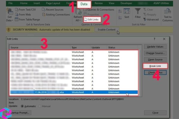 giảm dung lượng file excel