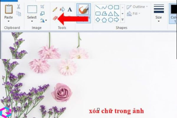 cách xóa chữ trên ảnh