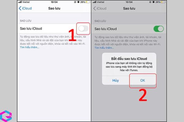 sao lưu iPhone